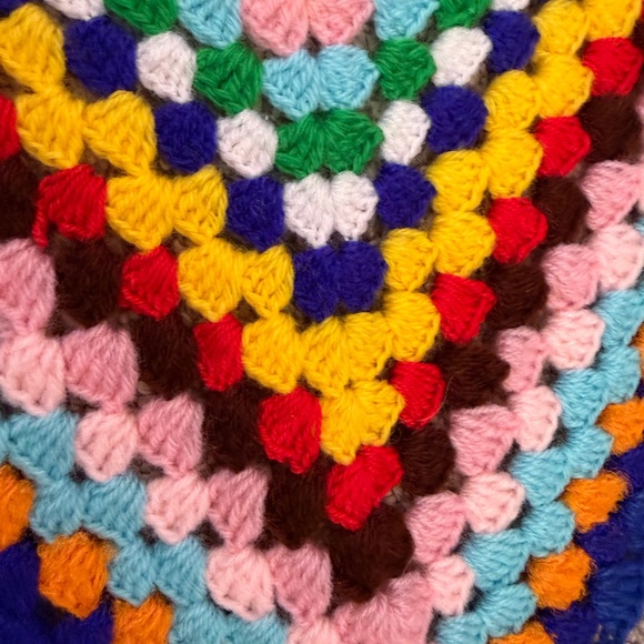 Handmade Crochet Rainbow Granny Square Panel - Picture 4 of 4